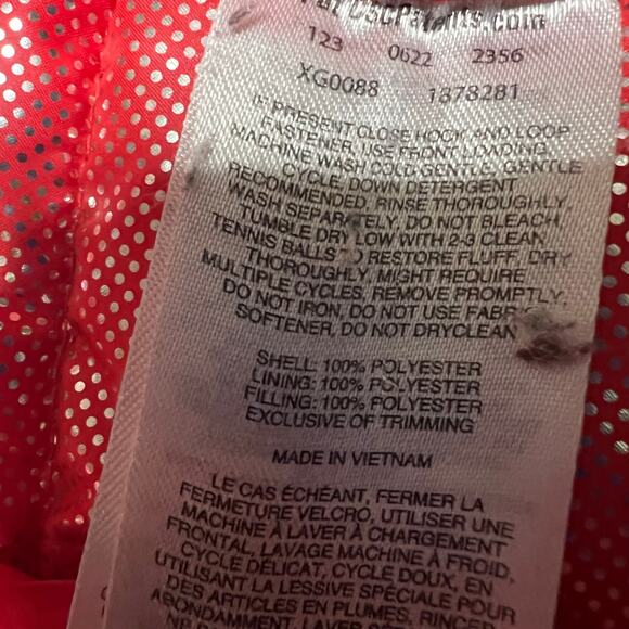 Columbia Coat Kid Youth Girls Medium 10-12 Omni Heat Puffer Hooded Orange Jacket - Picture 8 of 10